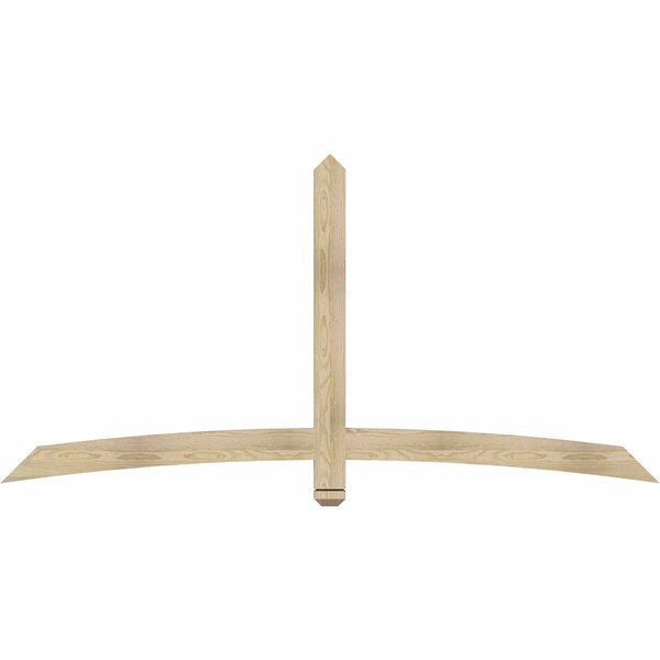 Ekena Millwork Bellingham Rough Sawn Timber Gable Bracket, Douglas Fir, 84"W x 42"H x 2"D x 4"F, 12/12 Pitch GBW084X42X0204BEL00RDF - main